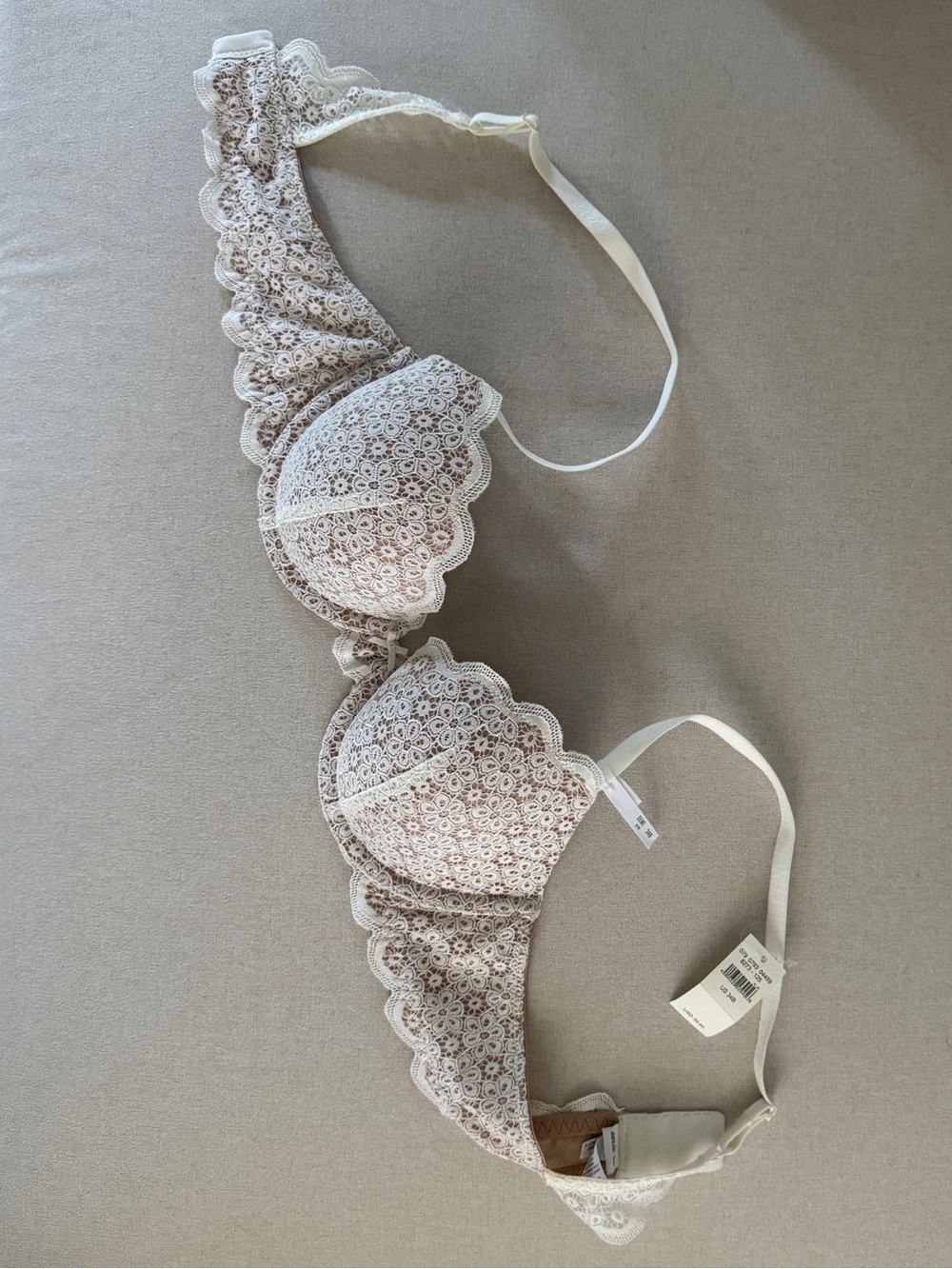 NWT white lace bra